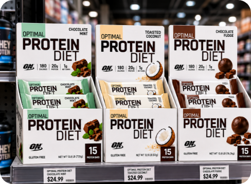 Optimal Protein Diet Bar Brand System work sample