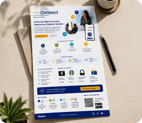VistexConnect informational one-page marketing sheet